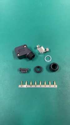 Fast 9PIN Servo Motor Connector Panel Mount Crimp/Solder Type AWG18-24 1000M Insulation Resistance