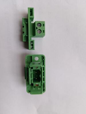 Solderless butt-through wall mounting panel 15EDGWC-3.81mm with ears and flange, plug-in terminal block