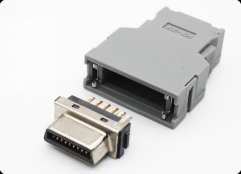 PCR-20F Female 20 Pins Servo Motor Connector with Silver Contact Plating and 1000V Voltage Rating for FANUC Encoder Plug