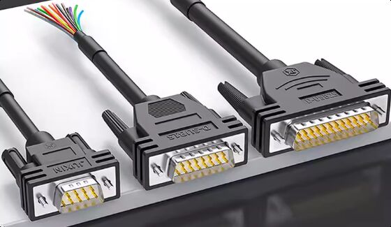 HDB15 Servo Motor Connector with 1000V Voltage Rating Silver Gold-Plated Contacts for Panel and Cable Mount