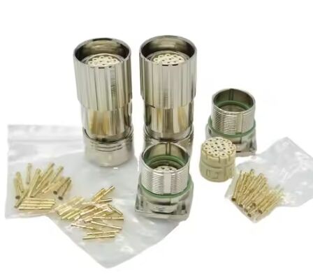 M23 Servo Motor Connector with 8PIN 12PIN 17PIN Configuration and Crimp/Solder Termination for 1000V Applications